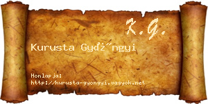 Kurusta Gyöngyi névjegykártya